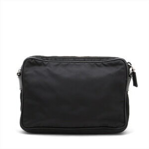 Prada black bag shoulder Tessuto leather nylon